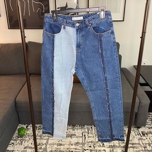 Custom vintage patch work jeans
